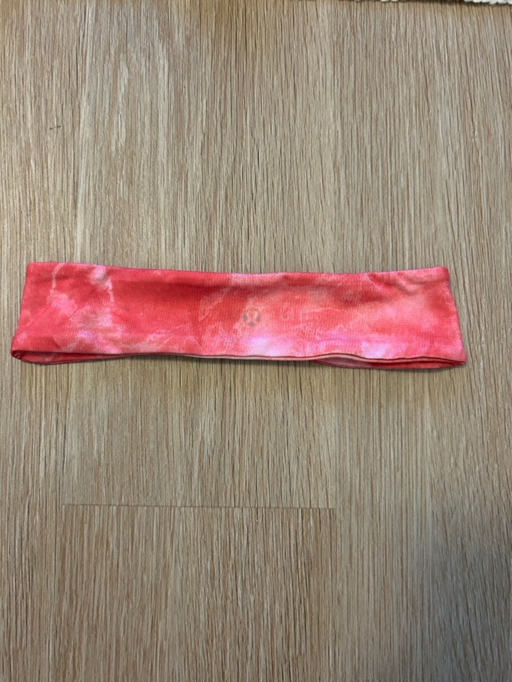 lululemon athletica Coral Pink Tie-Dye Stretch Headband